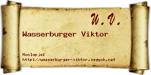 Wasserburger Viktor névjegykártya