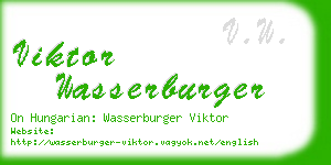viktor wasserburger business card